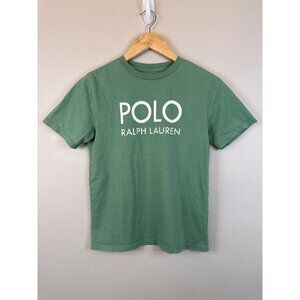 Polo Ralph Lauren Kids Short Sleeve Green Crew Neck T-Shirt Medium (10-12)